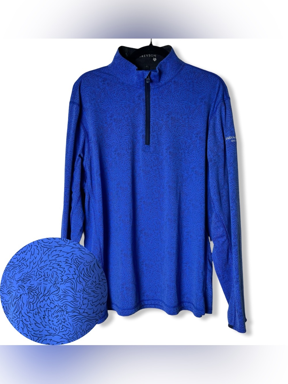 Greyson Tate Quarter Zip Pullover Wolf Blue Indian Wells Golf Resort Sz. XL